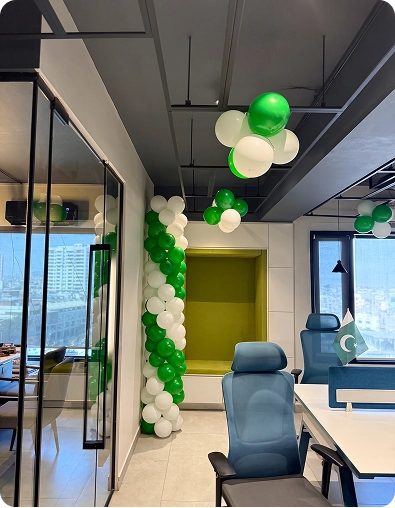 Modern office meeting space