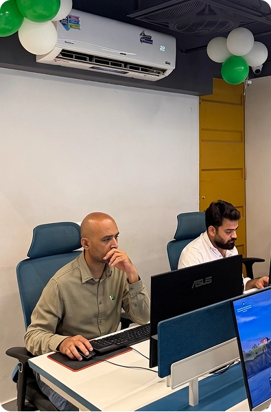 Modern office meeting space