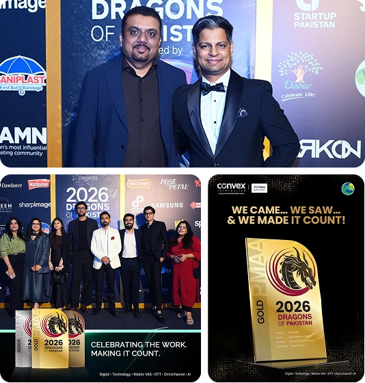 Convex Interactive Wins Two Awards at Dragons of Pakistan Awards 2026