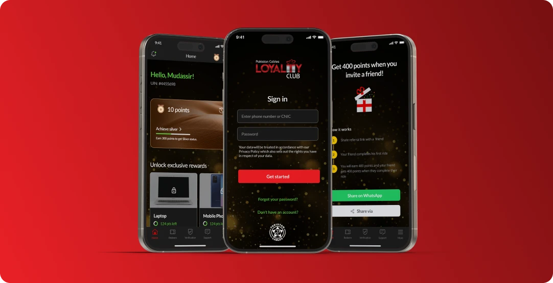 Pakistan Cables Loyalty App Results