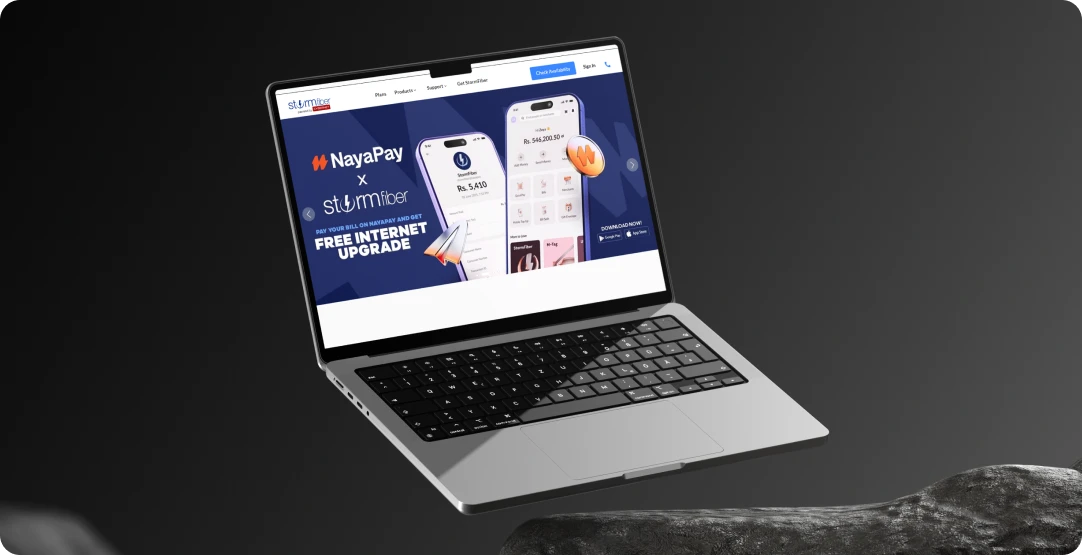 Storm Fiber Website Process