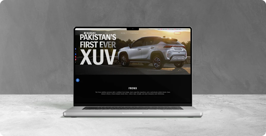 Suzuki Pakistan Website Process