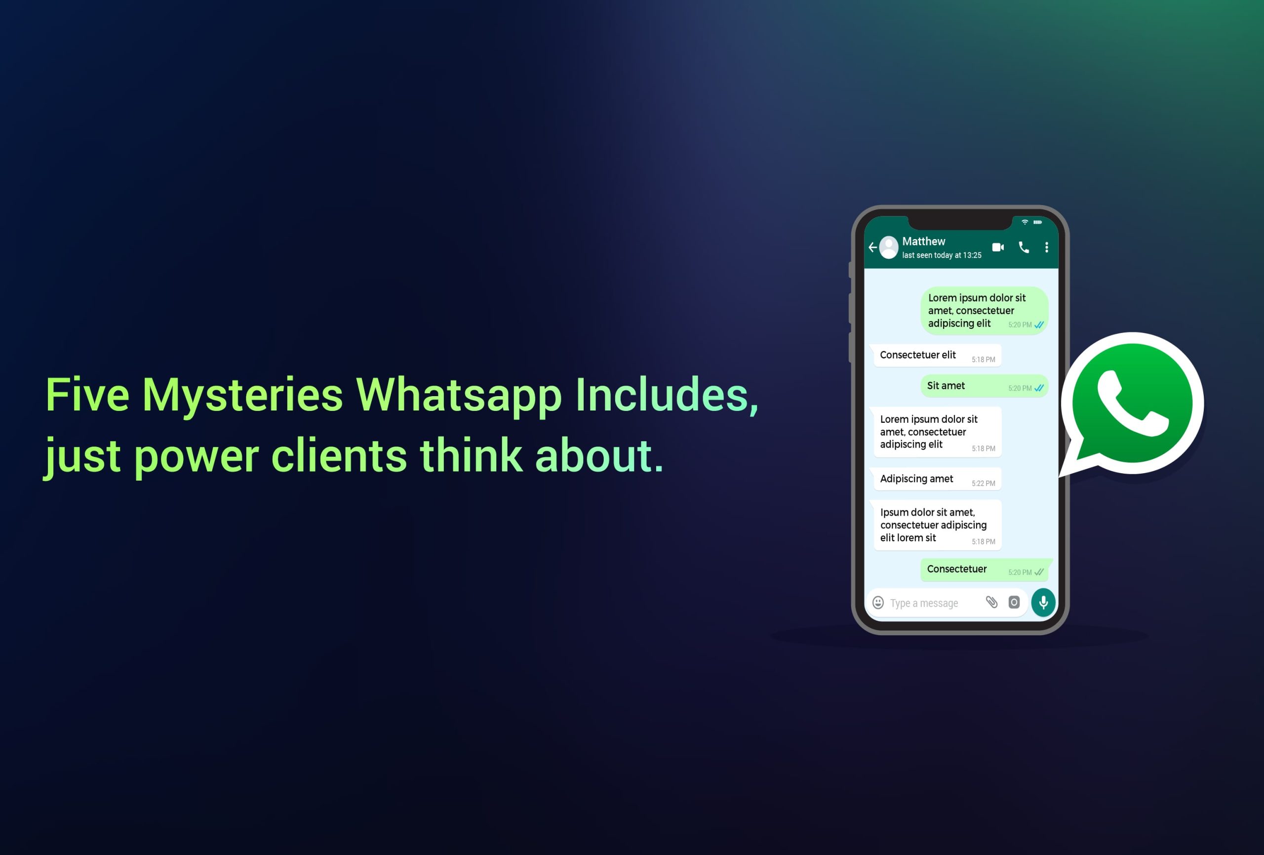 Five Mysteries Whatsapp Includes, just power clients think about.