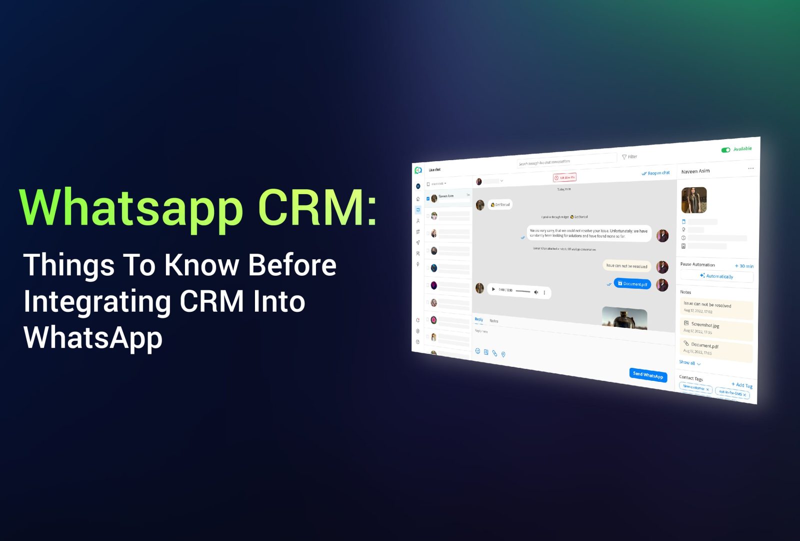 WhatsApp CRM 5 Things To Know Before Integrating CRM Into WhatsApp
