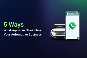 Illustration of a car with WhatsApp logo showcasing the integration of the communication platform in the automotive industry