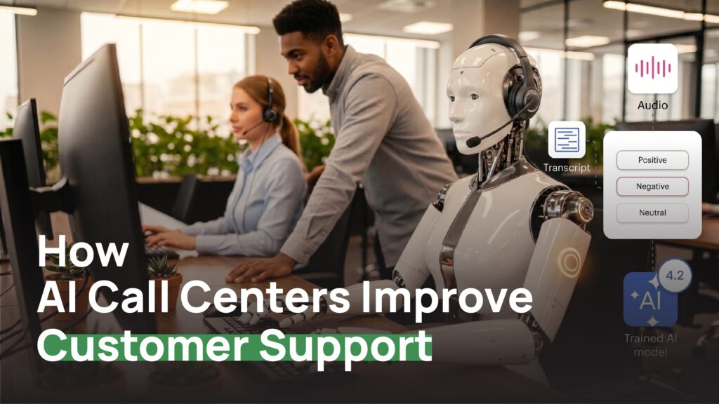 Image show how ai call center improve customer support