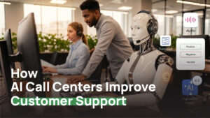 Image show how ai call center improve customer support