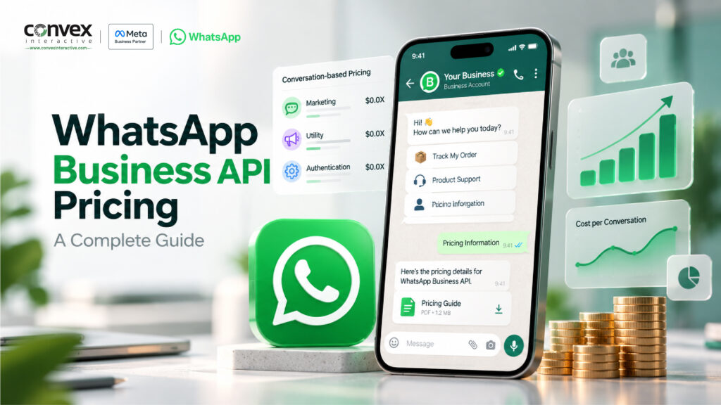 Complete guide to WhatsApp Business API pricing showing Meta message rates, categories, and account costs