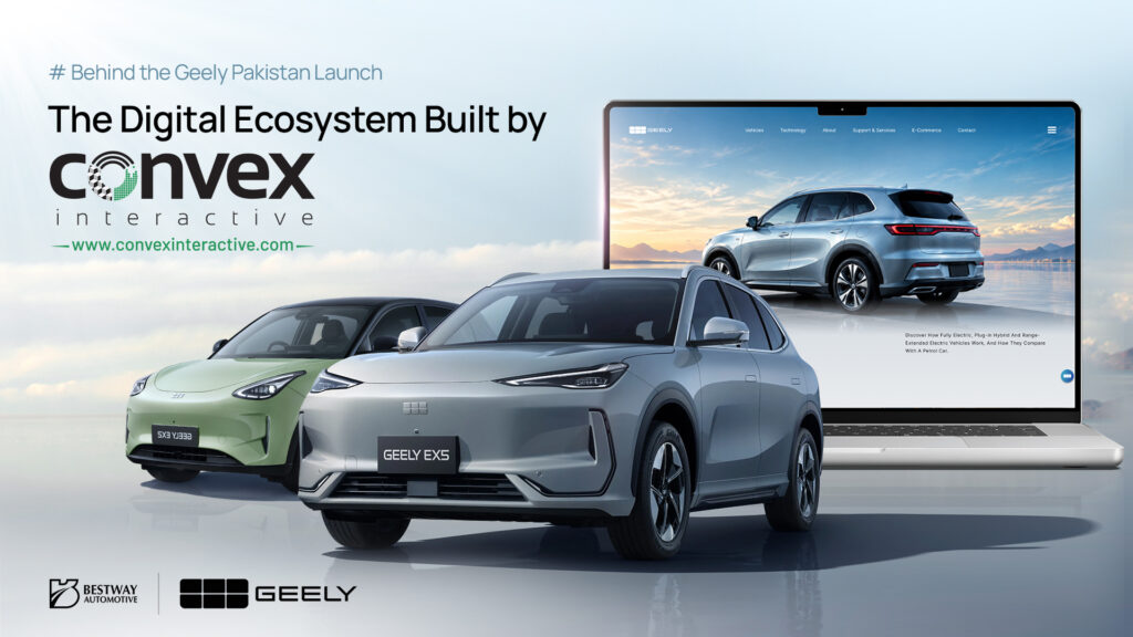 image show Geely Pakistan Website Development by Convex Interactive